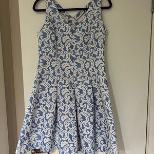 Taylor Fit and Flare Jacquard pattern dress size 8